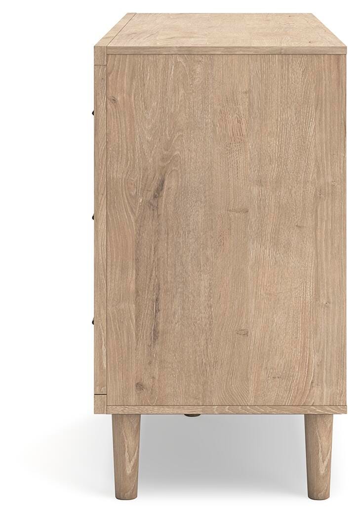 Cielden Two-tone Queen Upholstered Bed, Dresser and 2 Nightstands - B1199B20