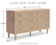 Cielden Two-tone Queen Upholstered Bed, Dresser and 2 Nightstands - B1199B20