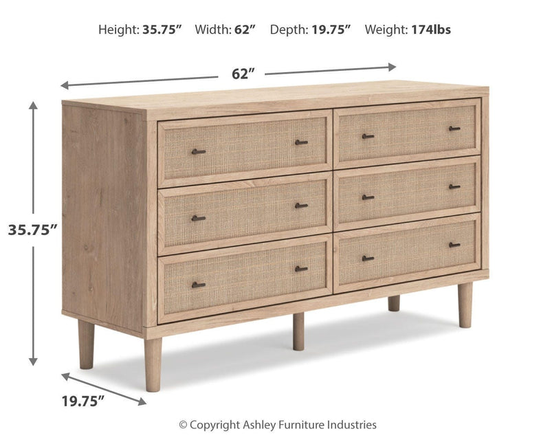 Cielden Two-tone Queen Upholstered Bed, Dresser and 2 Nightstands - B1199B20