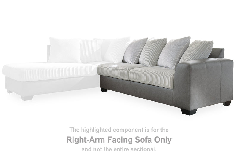 Clairette Court Alloy Right-Arm Facing Sofa - 3150367