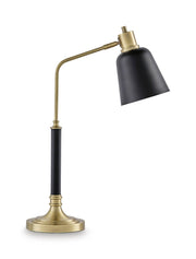 Clairwell Black/Gold Finish Desk Lamp - L734422
