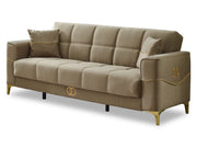 Clara 3-pieces (Sofa & Loveseat & Chair) Livingroom Set Beige in Beige - 101-CLA-LV260-321