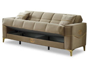 Clara 3-pieces (Sofa & Loveseat & Chair) Livingroom Set Beige in Beige - 101-CLA-LV260-321