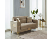 Clara Convertible Loveseat Beige in Beige - 101-CLA-LV260-2