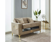 Clara Convertible Loveseat Beige in Beige - 101-CLA-LV260-2