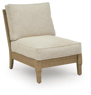Clare View Beige Armless Chair with Cushion - P801-846