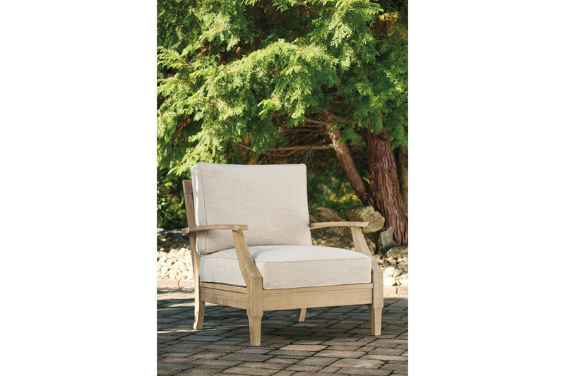Clare View Beige Lounge Chair with Cushion - Lara FurnitureLounge Chair