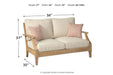 Clare View Beige Loveseat with Cushion - Gate FurnitureLoveseat