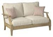 Clare View Beige Loveseat with Cushion - Gate FurnitureLoveseat