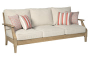 Clare View Beige Sofa with Cushion - Lara FurnitureSofa