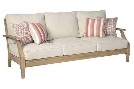 Clare View Beige Sofa with Cushion - Lara FurnitureSofa