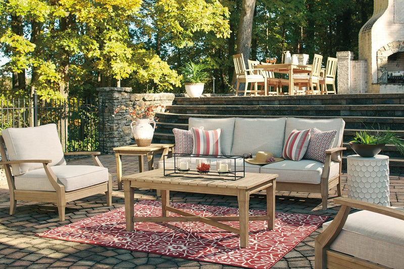 Clare View Beige Sofa with Cushion - Lara FurnitureSofa