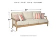 Clare View Beige Sofa with Cushion - Gate FurnitureSofa