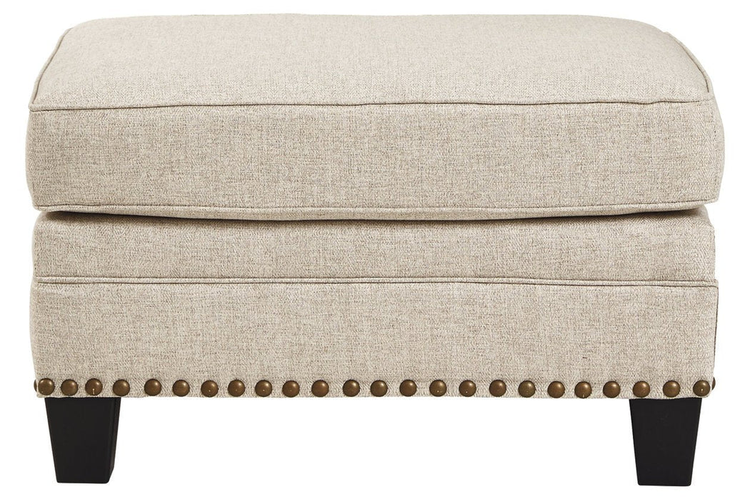 Claredon Linen Ottoman - Gate FurnitureOttoman