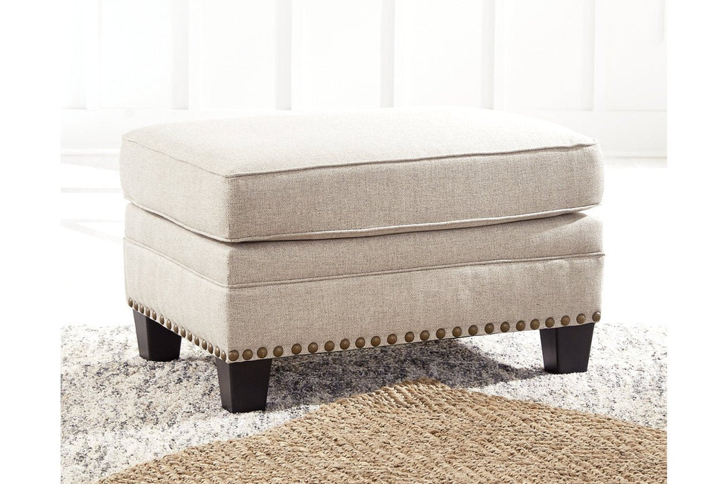 Claredon Linen Ottoman - Gate FurnitureOttoman
