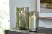 Clarkton Green Candle Holder Set (Set of 2) - A2000623