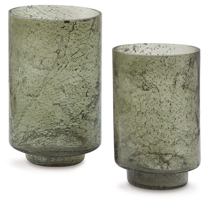 Clarkton Green Candle Holder Set (Set of 2) - A2000623