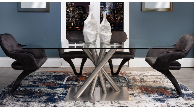 Claude Black Dining Set - Lara FurnitureDining Room Set