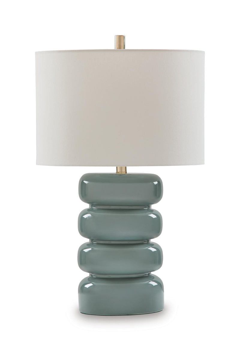 Clayard Gray Blue Table Lamp - L100964
