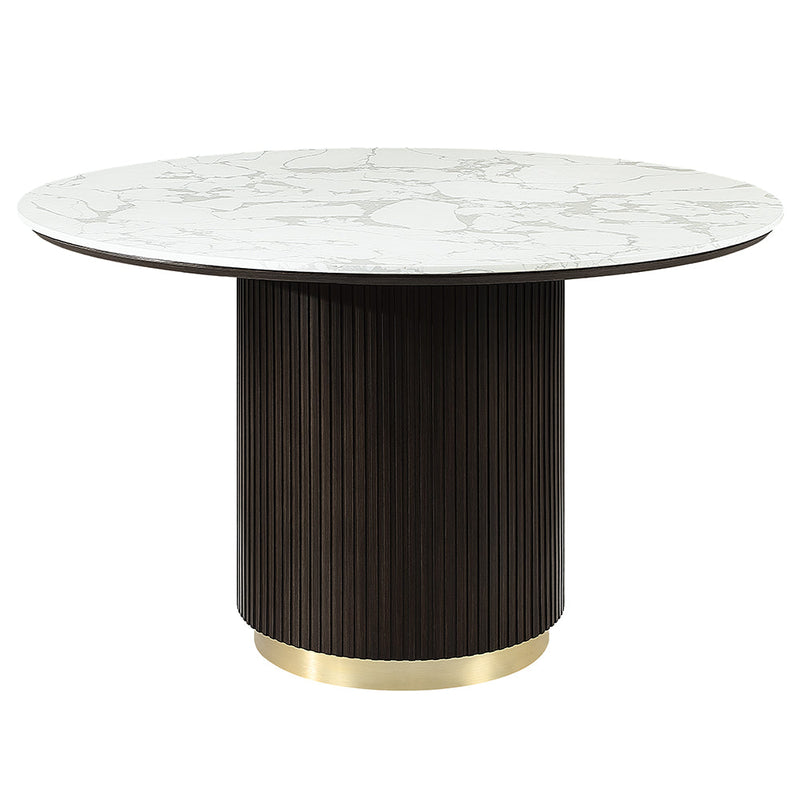 Clayten Round Dining Table w/Marble - DN03950