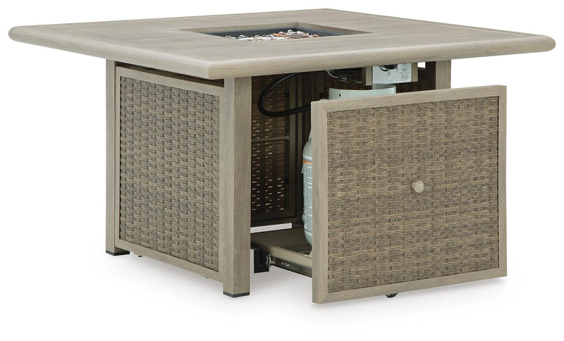 Cliff Trails Beige Fire Pit Table - PCP690-772