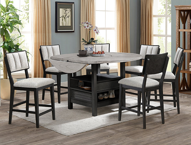 Cline Ctr Ht Chair-Light Grey, Set of 2 - 2850LG-S-24