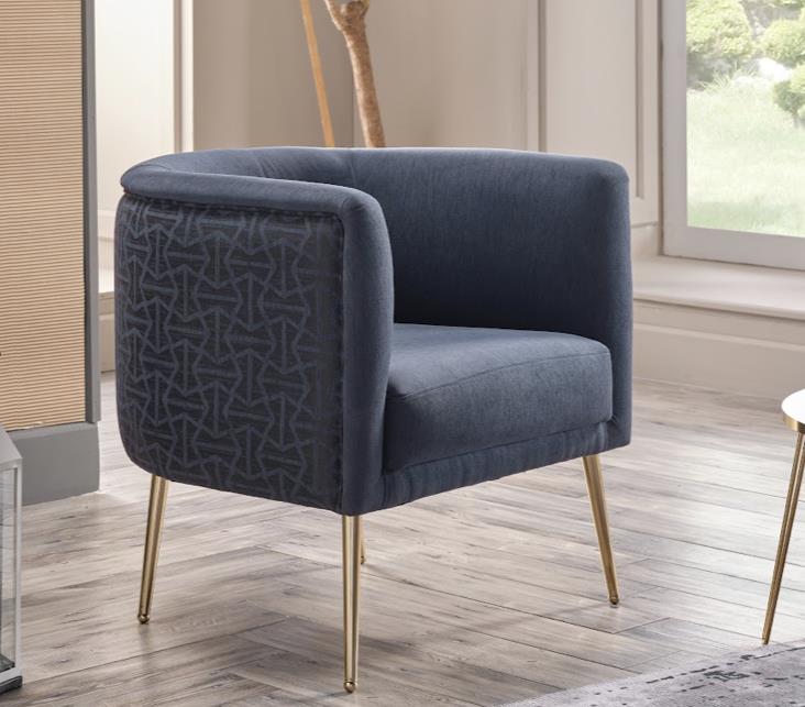 Cloak Accent Armchair (Cloak Navy) - Gate FurnitureLiving Room Chair