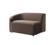 Cloe Coffee Velvet Curved 134" RAF Sectional - CLOECOFVL-SECRAF