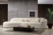 Cloe Ivory Boucle Curved LAF Sectional [ETA: 3/10] - CLOEBOUCLE-SECLAF