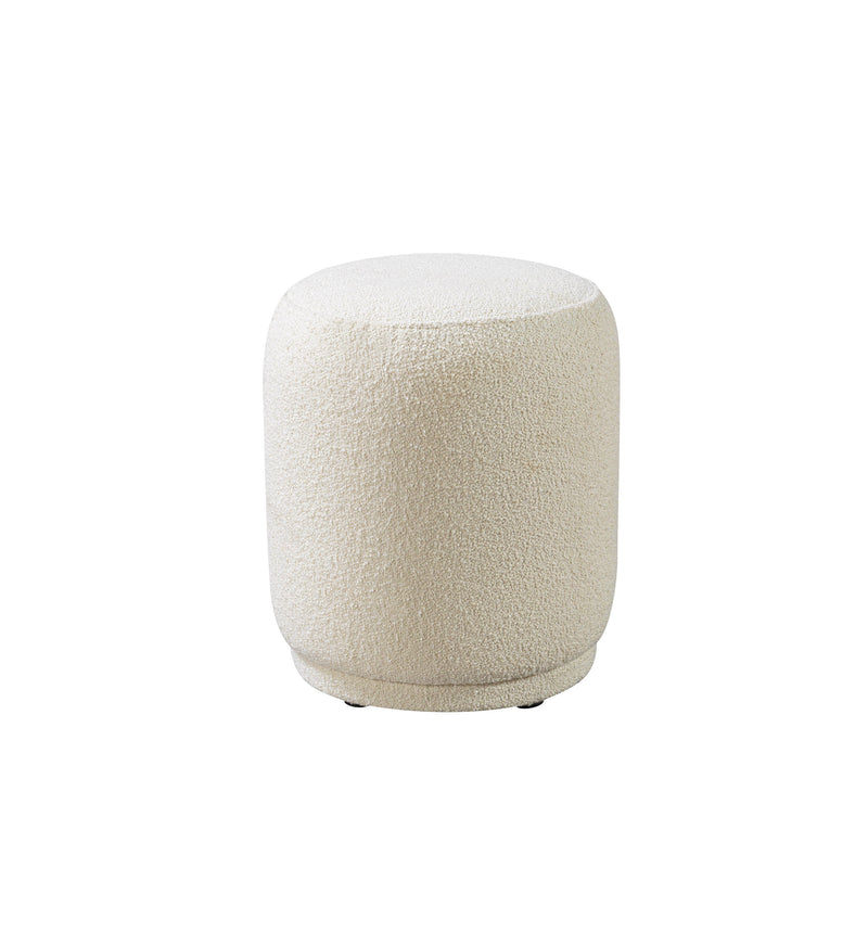 Cloe Ivory Boucle Stool - CLOEIVORY-STO