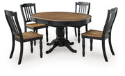 Clorazi Extension Dining Table and 4 Chairs - PCD619D2