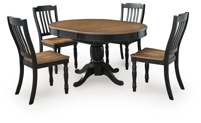 Clorazi Extension Dining Table and 4 Chairs - PCD619D2