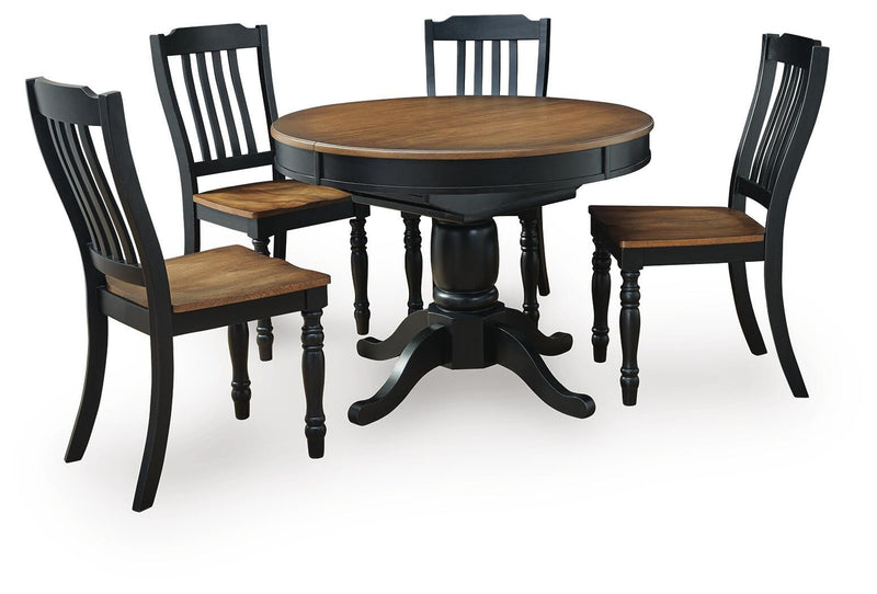 Clorazi Extension Dining Table and 4 Chairs - PCD619D2