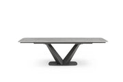 Cloud Table With 1218 Swivel Grey Chairs Set - Lara FurnitureDining Room Set
