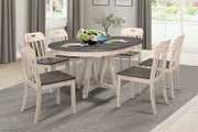 Clover White/Gray Round/Oval Extendable Dining Set - Lara FurnitureDining Room Set