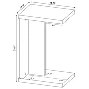 Clower Engineered Wood C-Shaped Sofa Side Table Mango - 930277