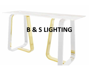 CN2004CG 52 X 16 X 32  - SILVER/GOLD STAINLESS STEEL + MARBLE CONSOLE TABLE - 210000007487