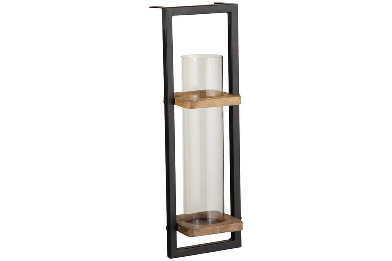 Colburn Natural/Black Wall Sconce - Lara FurnitureSconce