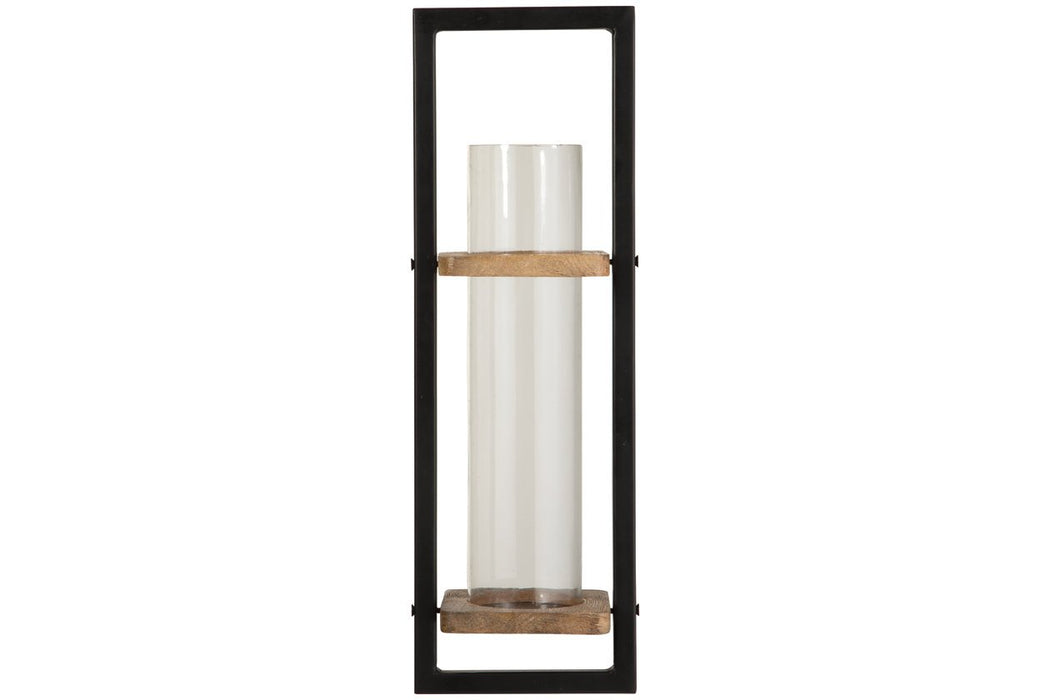 Colburn Natural/Black Wall Sconce - Gate FurnitureSconce