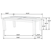 Coleman Rectangular 79-inch Dining Table Rustic Golden Brown - 107041