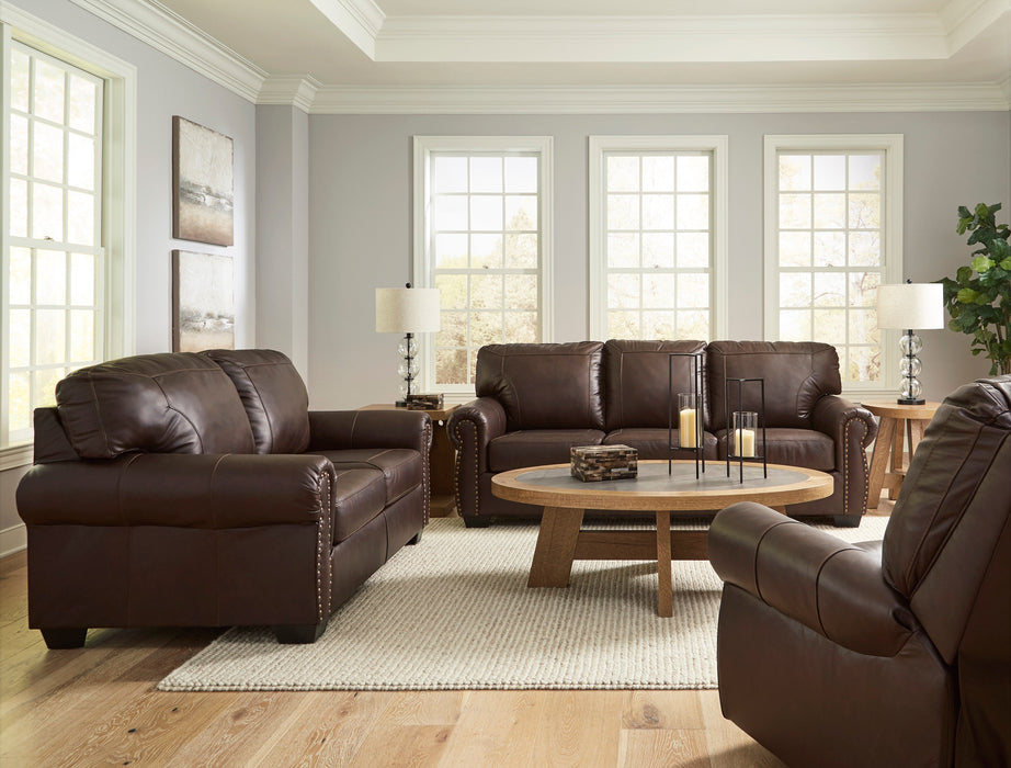 Colleton Dark Brown Leather Living Room Set - Gate FurnitureLiving Room Set