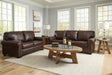 Colleton Dark Brown Leather Living Room Set - Gate FurnitureLiving Room Set