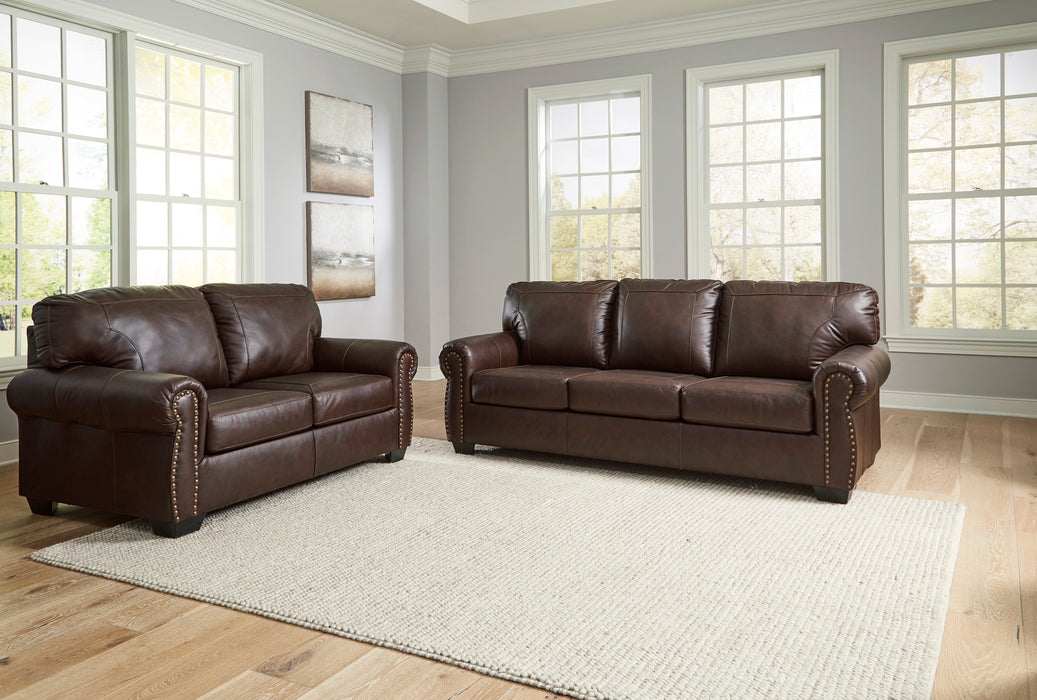 Colleton Dark Brown Leather Living Room Set - Gate FurnitureLiving Room Set