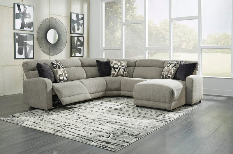 Colleyville Stone Armless Power Recliner 5 Piece RAF Sectional - Gate FurniturePower Recliner