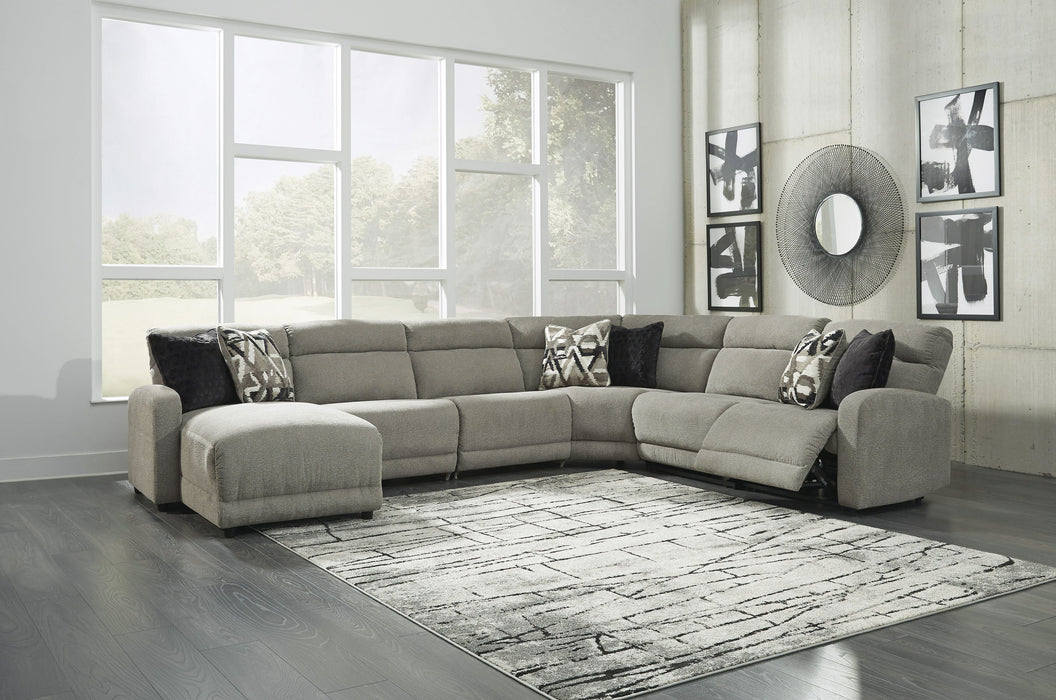 Colleyville Stone Armless Power Recliner 6 Piece LAF Sectional - Gate FurniturePower Recliner
