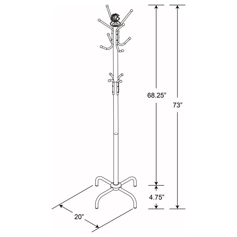 Collier 12 Hook Freestanding Coat Rack Hat Hanger Black - 2019