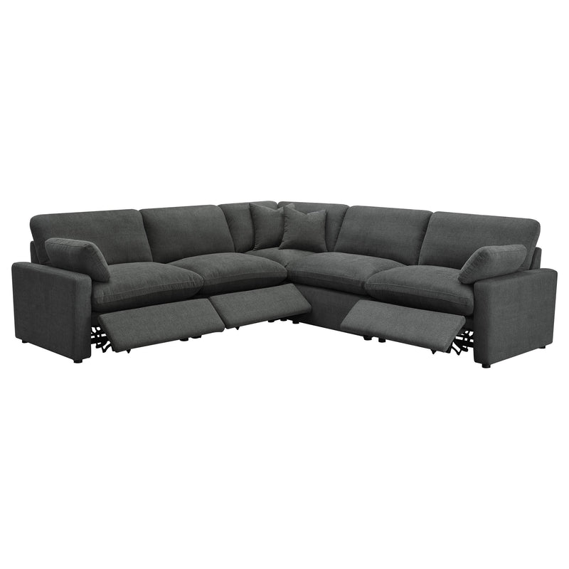 Collins 5-piece Modular Power Reclining Sectional Dark Grey - 609530P