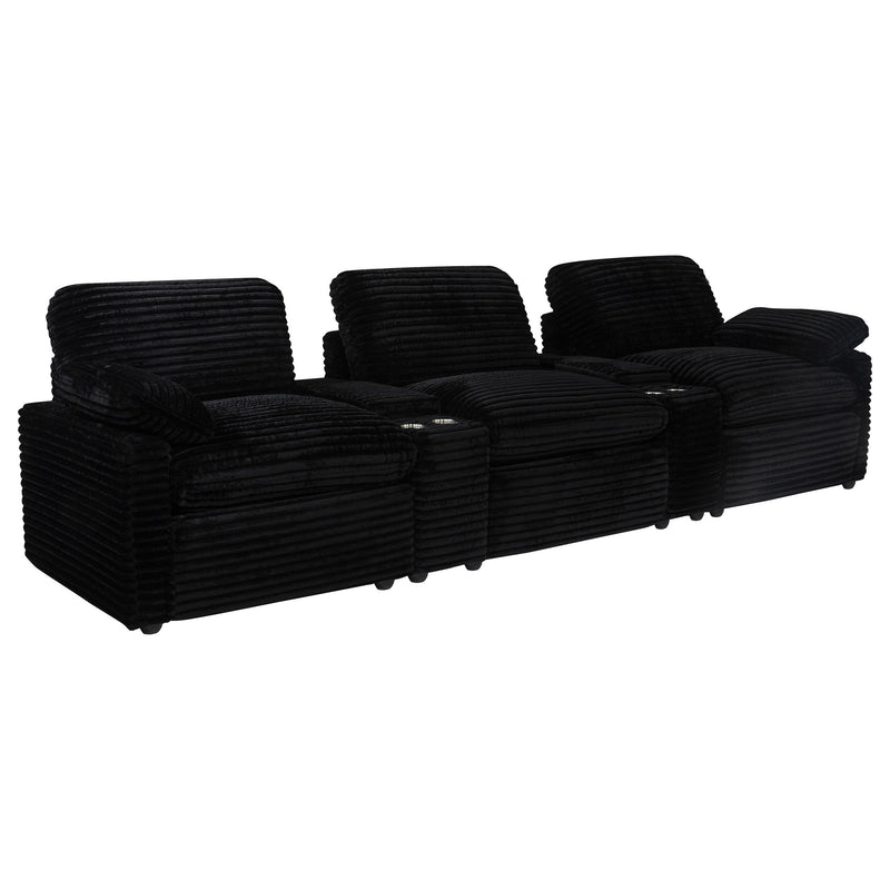 Collins 5-Piece Power Reclining Home Theater Seating Black - 610361PT