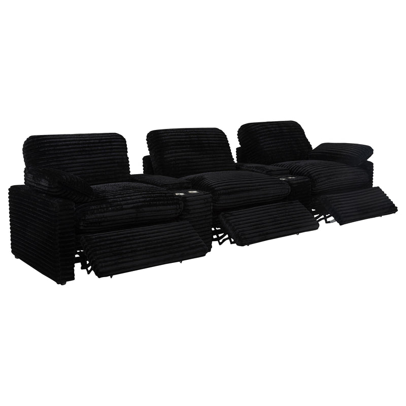 Collins 5-Piece Power Reclining Home Theater Seating Black - 610361PT