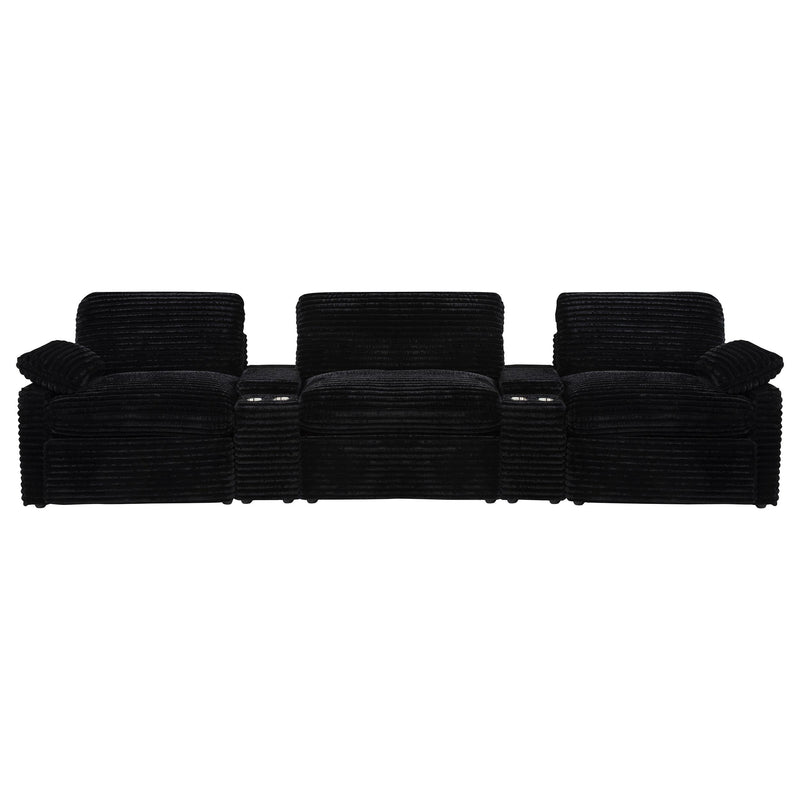 Collins 5-Piece Power Reclining Home Theater Seating Black - 610361PT